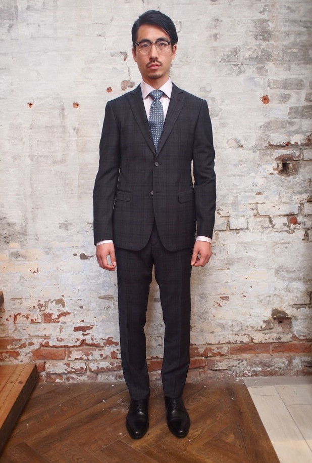 Lab Plaid Suit: $995 Stenstroms Fine Herringbone Stripe: $238 A Christensen Tie: $95