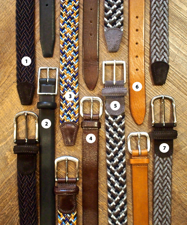 1. Anderson's Leather Woven Cloth Belt: $150