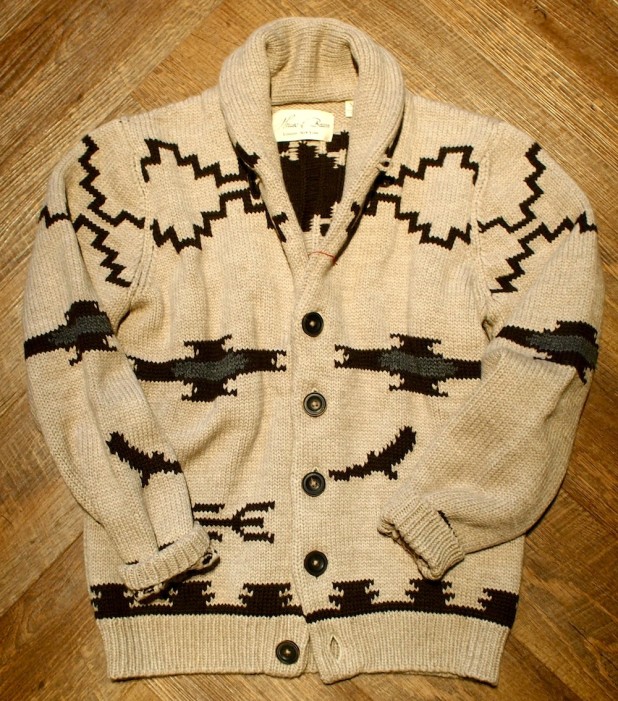 Howes & Baum Navajo Shawl Collar Sweater: $325