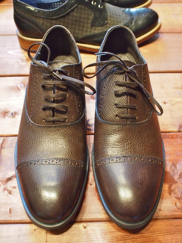 JD Fisk Gally Oxford Brogue Cap-Toe Leather Shoe: $188