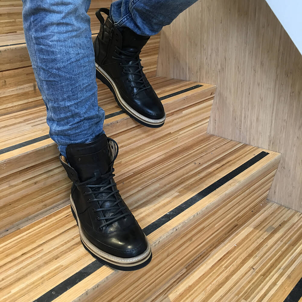 Domenico Leather Sneaker Boot by Luigi Sardo