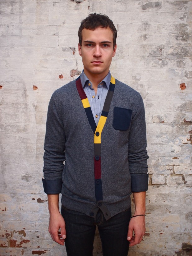 Blue Industry Button Cardigan: $110
