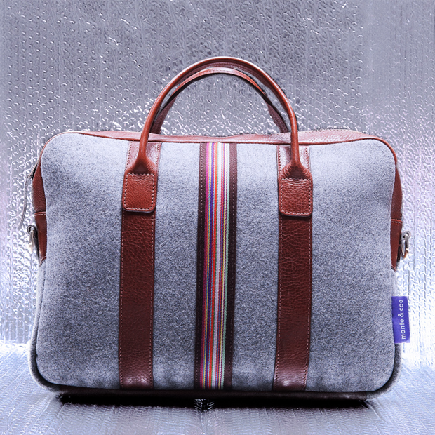 Monte and Coe Leather/Wool Briefcase $249