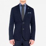 <a href="http://shop.gotstyle.ca/blue-industry-knit-jersey-blazer/dp/58915">Blue Industry Knit Jersey Blazer $320</a>