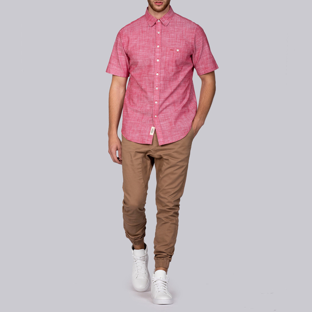 <a href=“http://shop.gotstyle.ca/outclass-chambray-utility-ss-shirt-w-chest-pocket/dp/66633”>Red Chambray Shirt</a>
