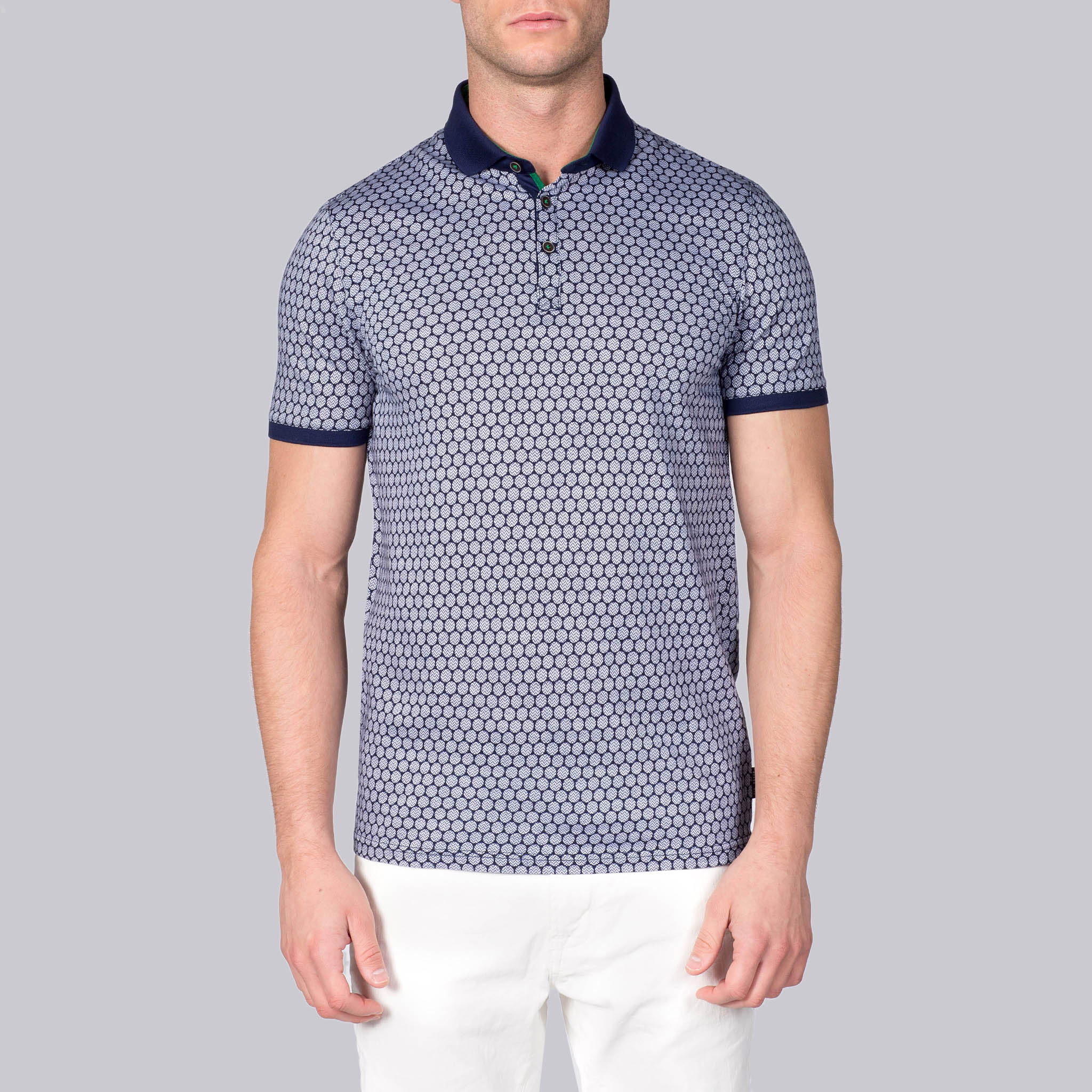 PATTERNED-POLO-TEDBAKER-RUNAPP-FRONT | GOTSTYLE