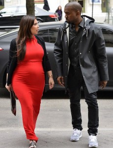 kim-kardashian-kanye-west-news-gossip-fashion-style-pregnant-maternity-red-maxi-dress-break-up-paris-rumours