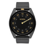 Nixon - Genesis Leather Watch, All Black/Gold $235