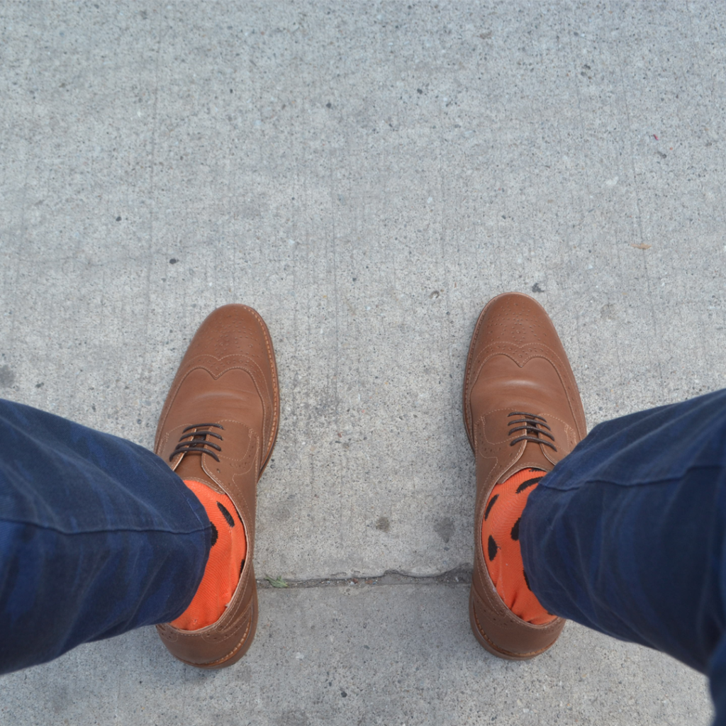 brown brogue shoe